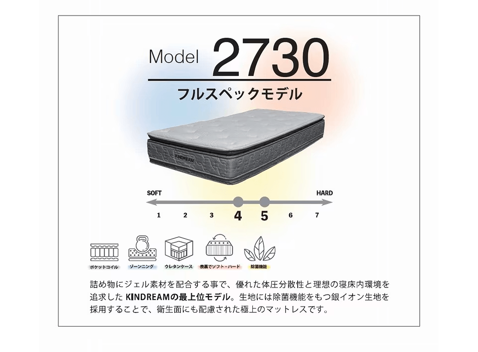 フルスペックマットレス(2730-King)