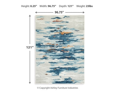 Vinlett 8' x 10' Washable Rug