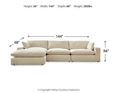 Elyza 3-Piece Sectional with Chaise
