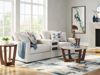 Omaha by Ashley 3-Piece Sectional Loveseat with Audio System