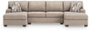 Newellen 3-Piece Sectional with Double Chaise