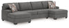 Newellen 3-Piece Sleeper Sectional with Double Chaise
