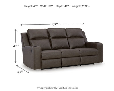 Lavenhorne Reclining Sofa with Drop Down Table