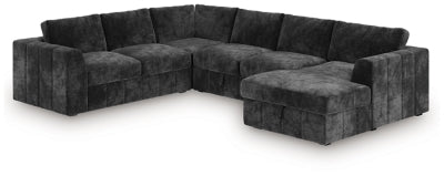Goodfella 4-Piece Sectional with Pop Up Sleeper and Chaise