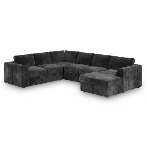 Goodfella 4-Piece Sectional with Pop Up Sleeper and Chaise