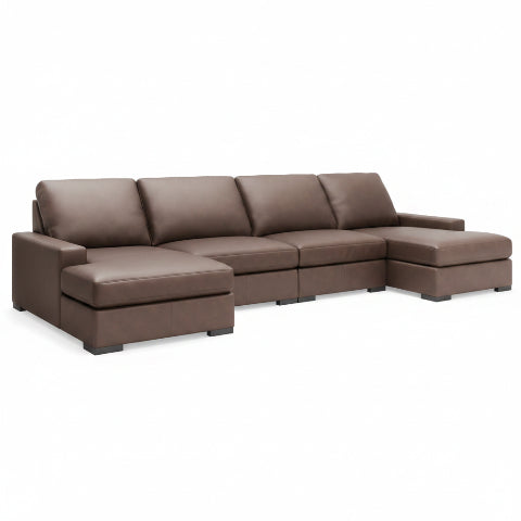 Calden 4-Piece Sectional with Double Chaise
