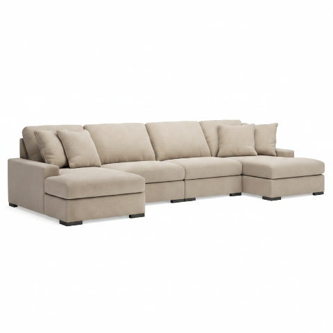 Calden 4-Piece Sectional with Double Chaise