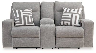 Biscoe Power Reclining Loveseat with Console