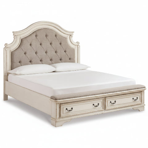 Realyn King Upholstered Storage Bed