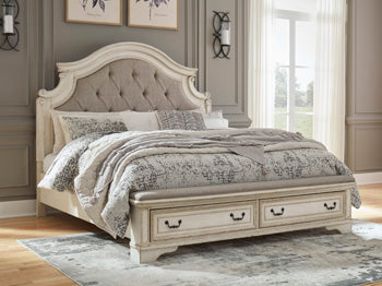 Realyn King Upholstered Storage Bed