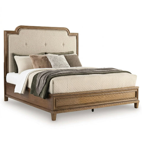 Jorlaina King Upholstered Panel Bed