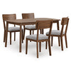 Lyncott Dining Table and 4 Chairs (Set of 5)