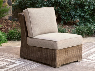 Revare Beach Outdoor Armless Chair with Cushion
