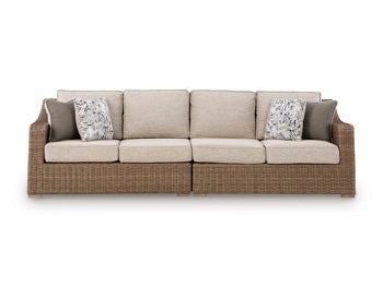 Revare Beach Outdoor Right and Left-arm Facing Loveseat with Cushion