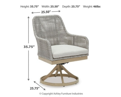 Seton Creek Outdoor Swivel Dining Chair 