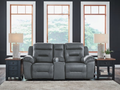 Beaman Peak Reclining Loveseat with Console