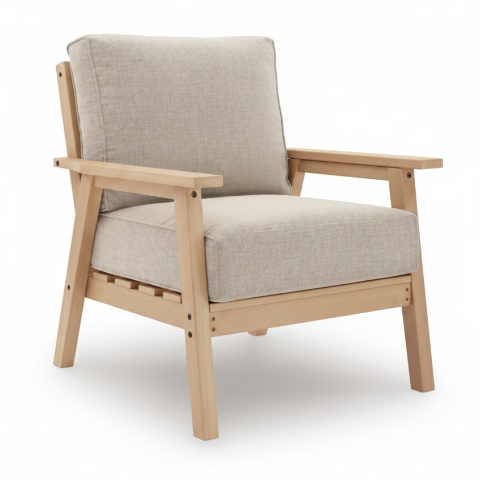 Cliffs Beach Outdoor Lounge Chair with Cushion